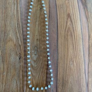 Silpada white Pearl and Oxidized SS Necklace